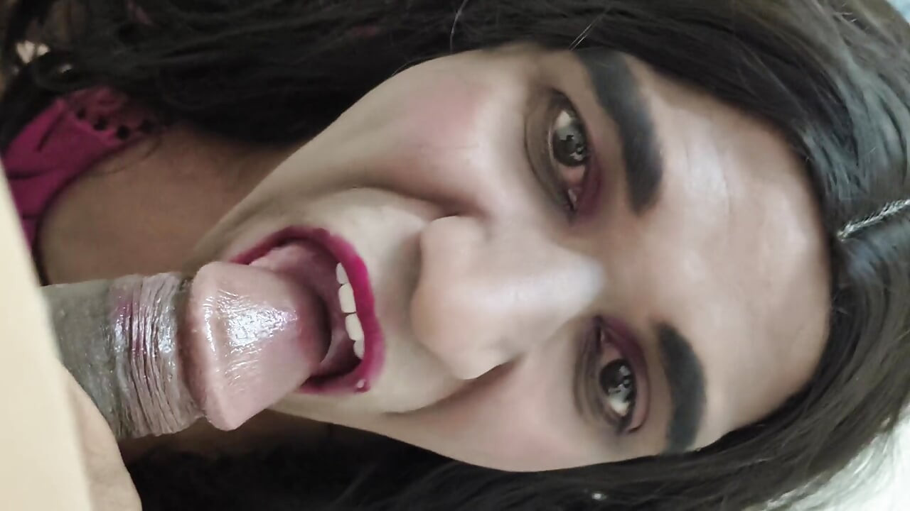 Nisha Priya Sissy sucking sexy hot big dick deepthroat