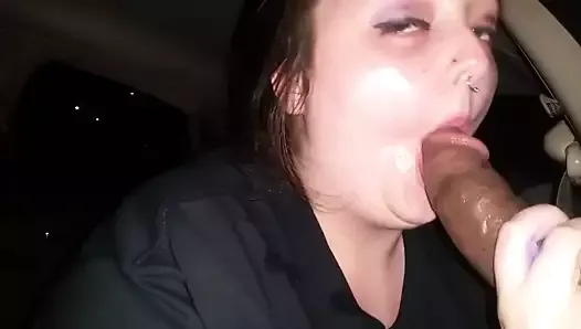 Young Rissa sucking this Big Black Dick After Work