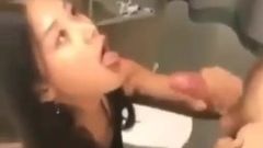 dressing room cum in mouth