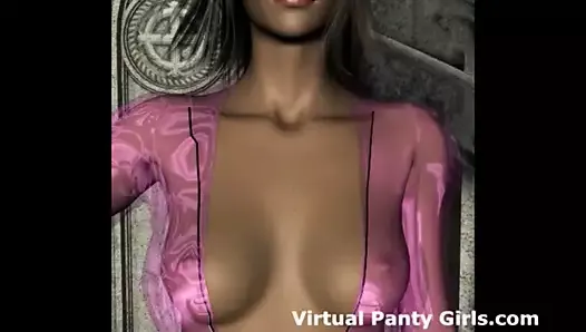 My virtual top is so tight on my big tits