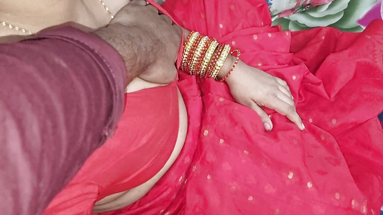 (PART-1) Red Saree Bangladeshi best sex video 2025. Full Bangla voice hard fuck in wife