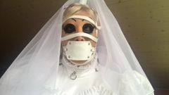 Gagged Shemale Bride with big Mouthgag