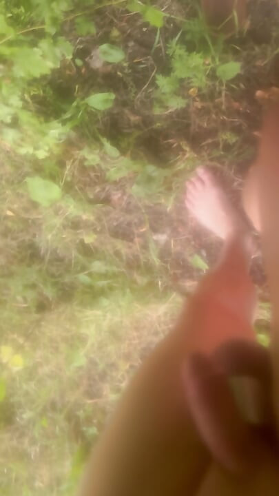 Risky nude walk from one parking space to the other half hour away stopped filming when fishmen caught me