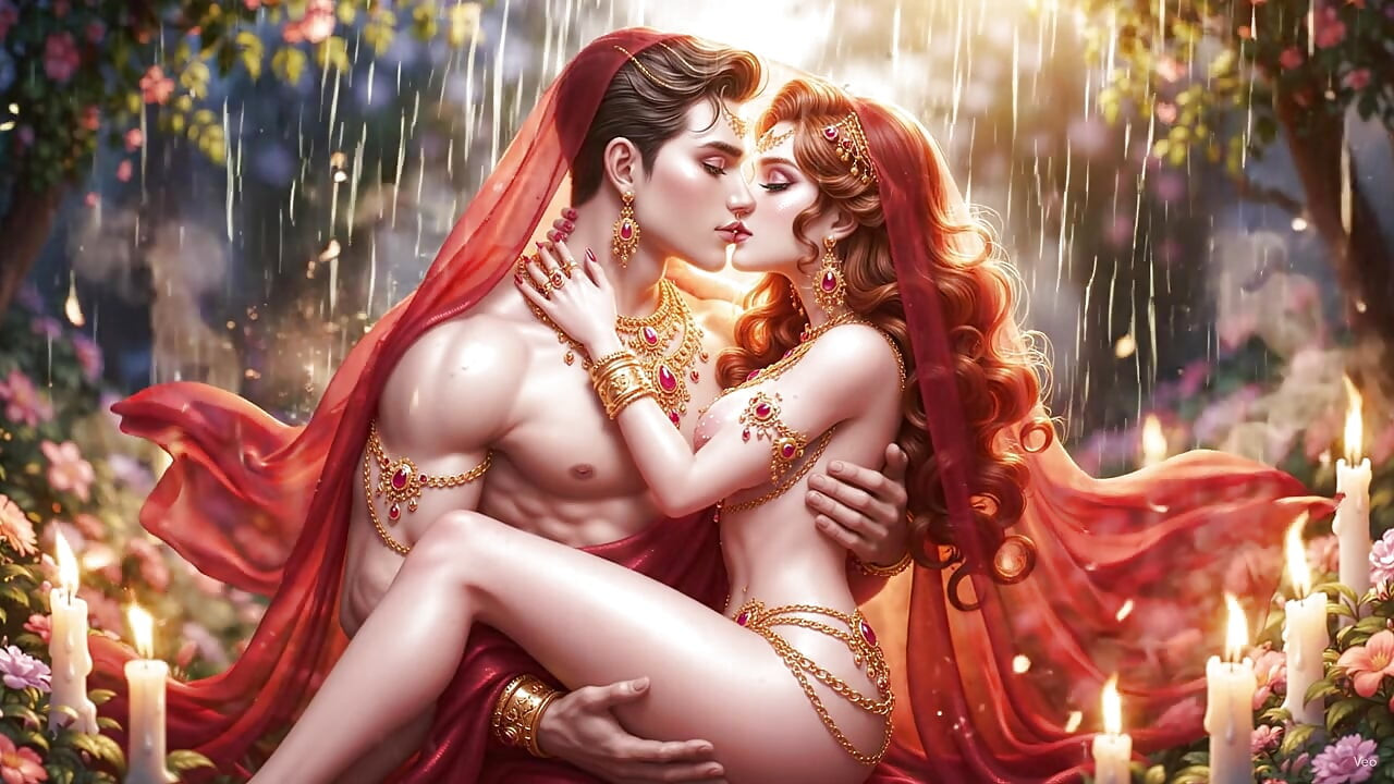 Мягкий свет свечи Mein дези жены Ki интимная ночь - белая Сари Mein муж Ke Хесет, полный секс в объятиях