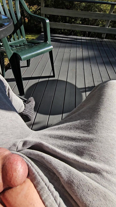 Cum in the sun.