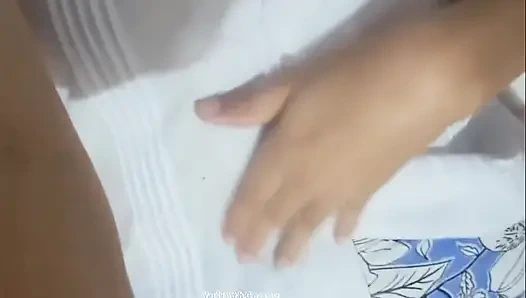 18-year-old College Girl Touches Her Vagina in Her Room