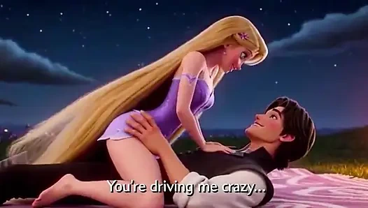 RAPUNZEL & FLYNN RIDER LANTERN TOWER PASSION - Romantic 3D Anime