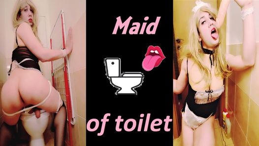 Deep cleaning toilet maid with tongue action