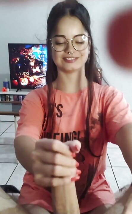 Prado Decorated the House for Halloween and I Recorded Her Giving a Deep, Drooling Blowjob
