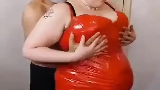 Big Busty Lady in Red
