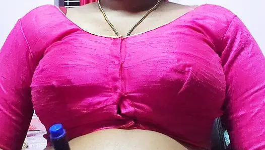 Beautiful Indian sister-in-law called her boyfriend at home