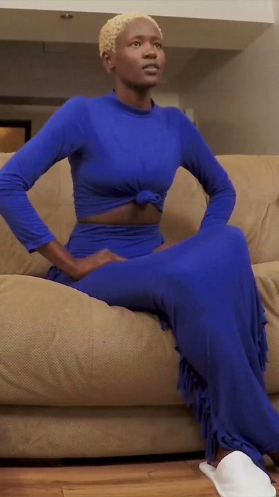 Skinny Ebony Amateur In Fishnet Bodysuit Fucks BWC Casting Agent | Clip 1