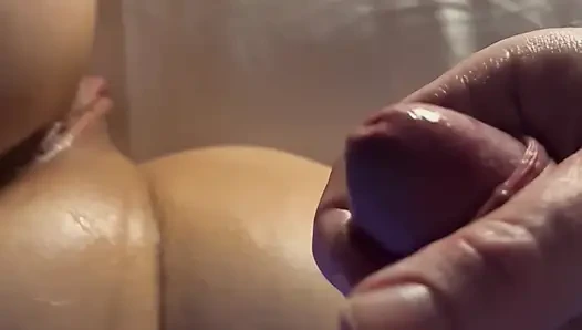 Oiled slutty wife enjoying a massage