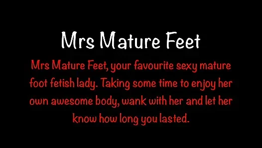 Mrs Mature Feet Wanking at the window then in bed 452