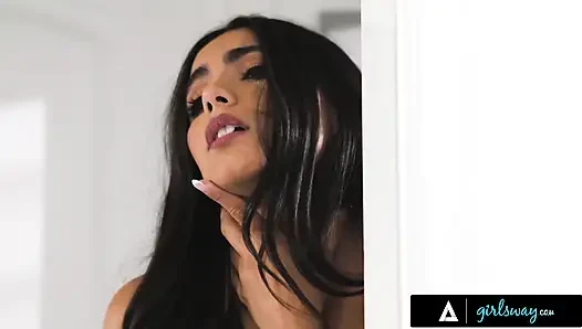 GIRLSWAY - Horny Jewel Diamant Invites Naughty Peeking Neighbor Isa Bella To Join Her In The Shower