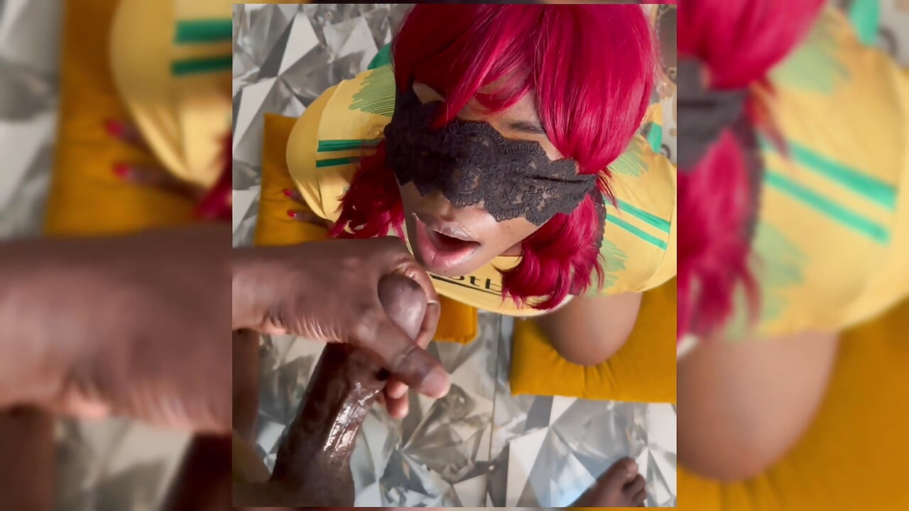 Please Stepdad I Want Your Hot Cum on My Face. the Best Ebony Stepdaughter Blowjob.