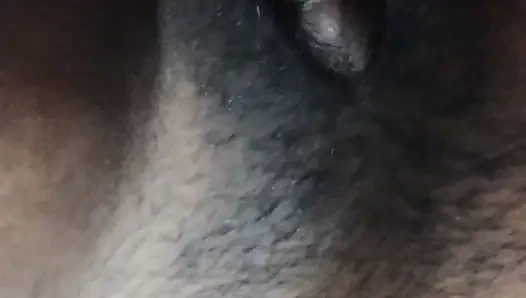 Busty bitch playing with herself and fucking herself with a cucumber