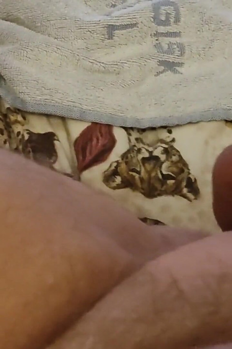 Lying in Bed and Playing with My Cock and Waiting for a Wet Hole to Put My Cock in