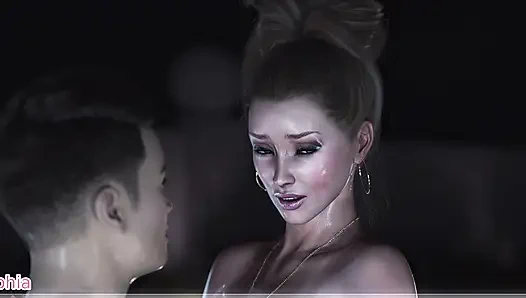 Bir evli kadın ve üvey anne jakuzide göğüslerini emiyor