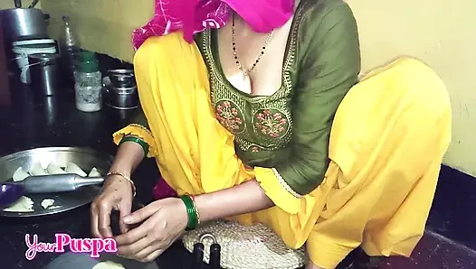 My desi maid stays at my house to work at night on festival, kitchen sex video, full romantic sex video