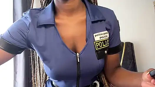 Police officer ready with handcuffs