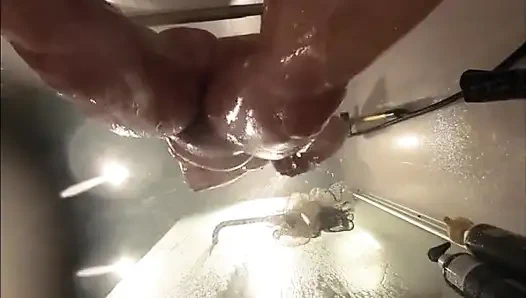 Webcam Under Bath. Girlfriend After Sex in Shower