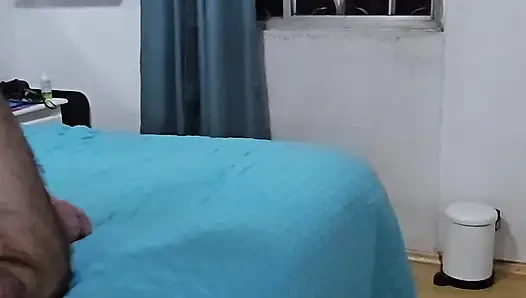 With the curtain open Riva gives me a big blowjob