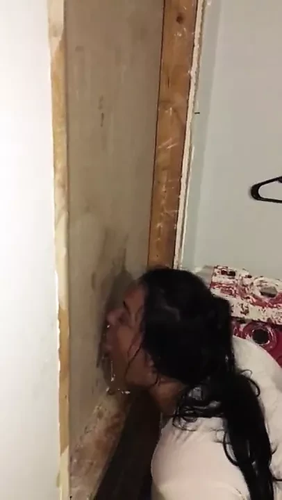 Girlfriend Sucking At A Gloryhole