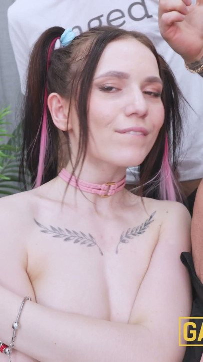 Emma Ester Gets Rough Anal Gangbang and Deepthroat | Clip 1