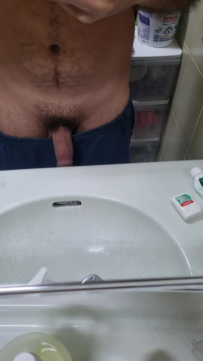 Preparing the new style of hairy dick. Surprise!
