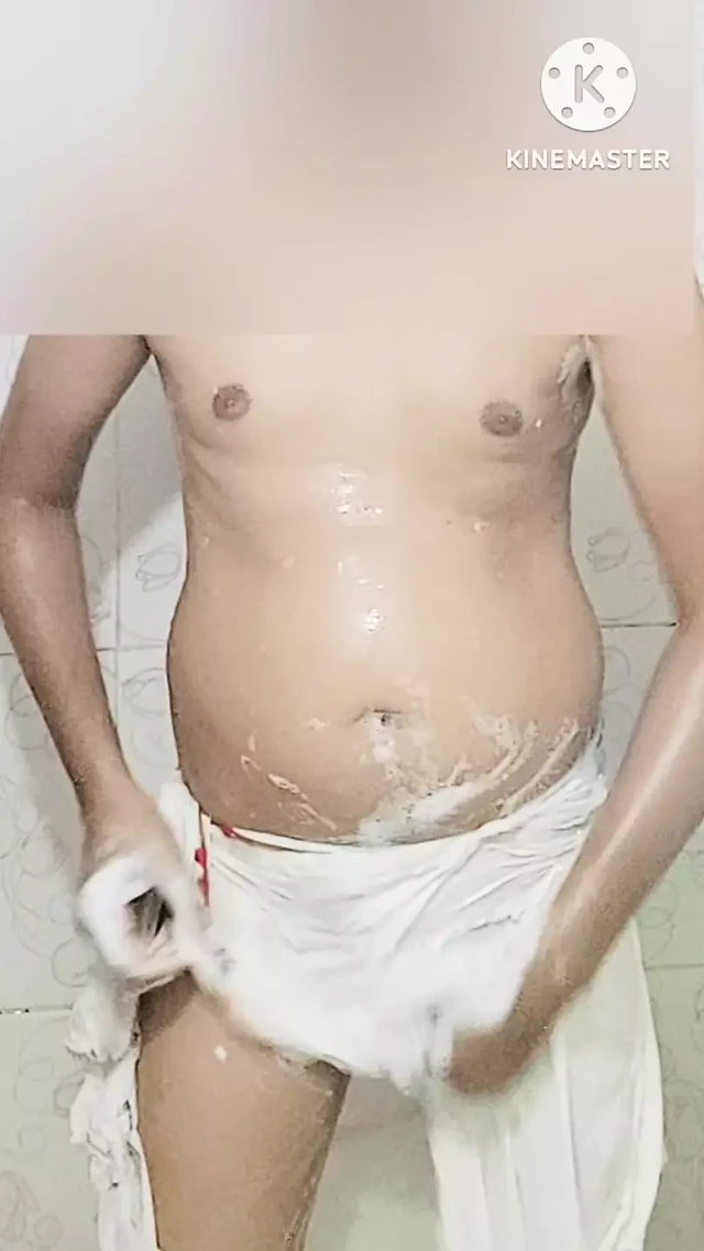 Bathing in bathroom