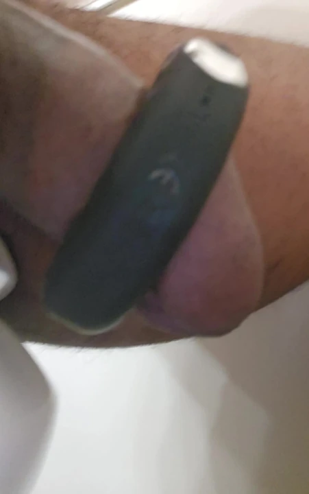 Hands free bbc cum load from vibrating cock ring