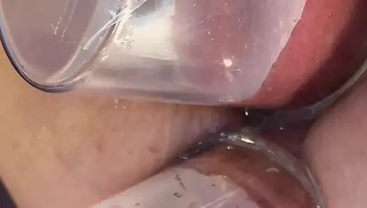 Extreme Close up Double Vacuum Pumping Ass and Pussy