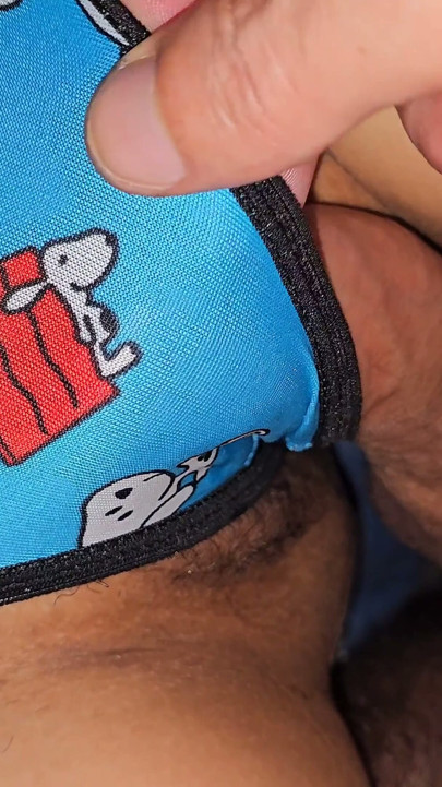 Playing with my virgin stepdaughter in her new panties, young masturbation and first penetration | Clip 1