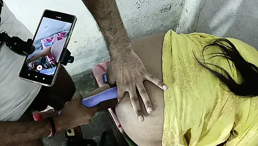 Double dildo in ass to fuck big ass Hindi audio doggy style anal