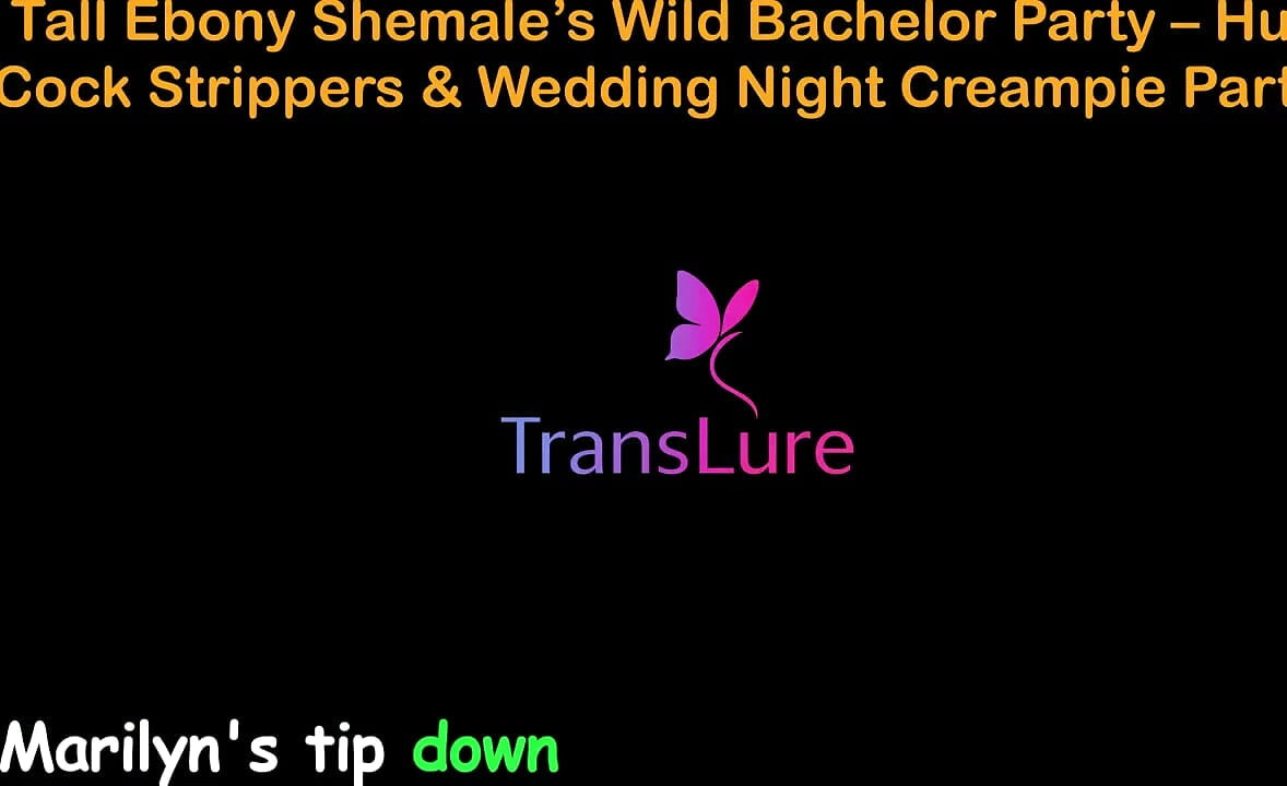 English Audio Sex Story - Tall Ebony Shemale's Wild Bachelor Party - Huge Cock Strippers & Wedding Night Creampie - 3