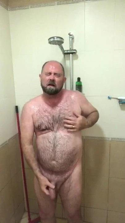 Bear daddy showering