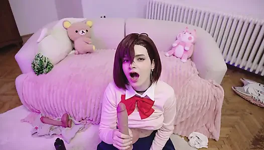 Dandadan Momo Ayase hayalet yarakla sikiliyor