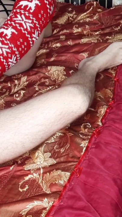 cock masturbation on New Year's Eve | Clip 1