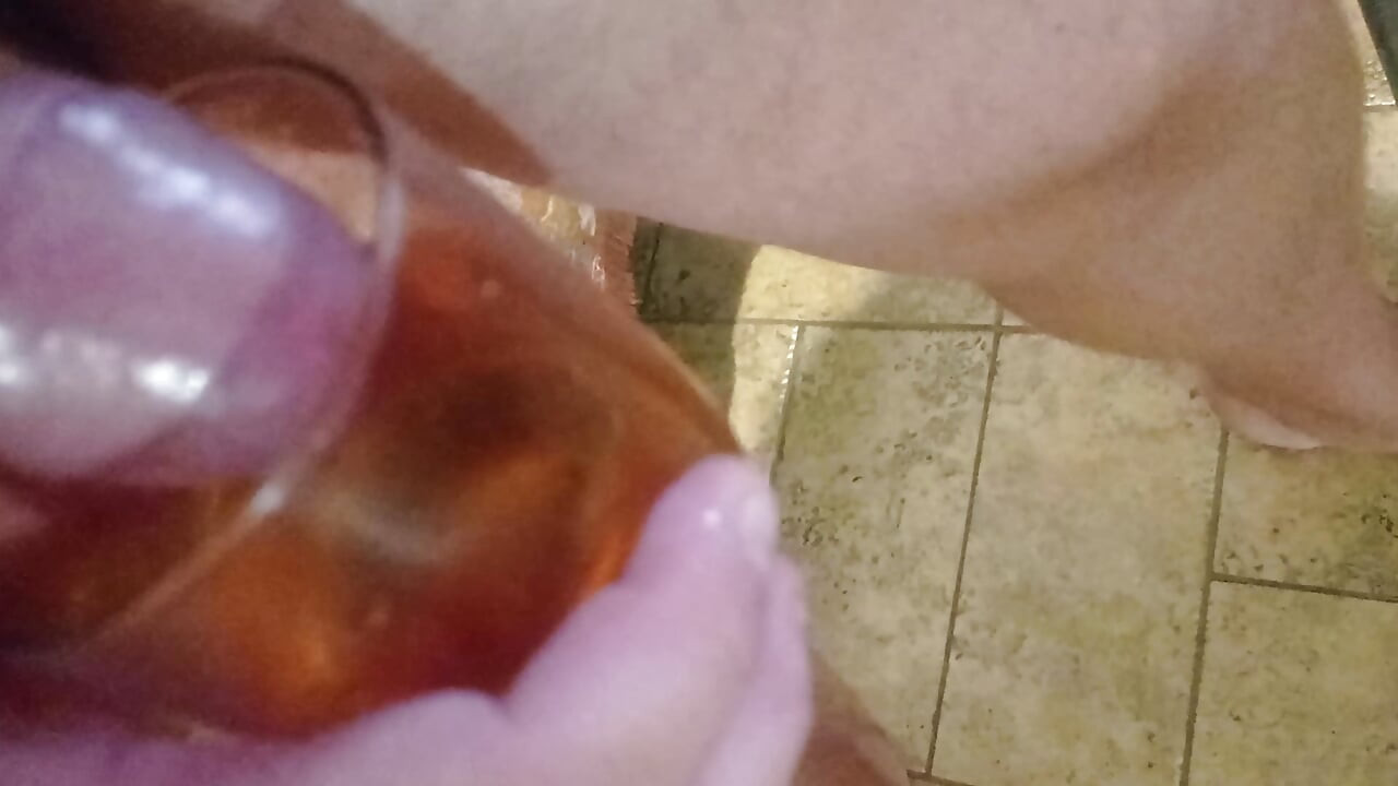 A full glass of urine, a high