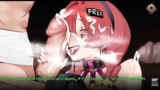 Pub whores part 11. Ginger girl goes to a dungeons and sucks tons of cocks while get fucked in ass