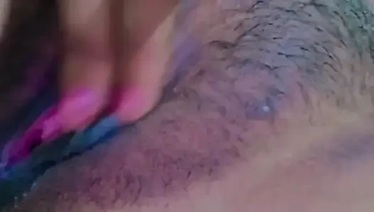 My Girl pressing her boobs and finger her horny pussy for cuck want to pregnent