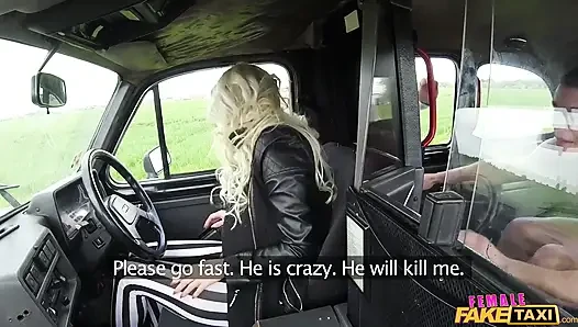 Female Fake Taxi - Big Tits Blonde Driver Gets Pounded by Hunk Passenger