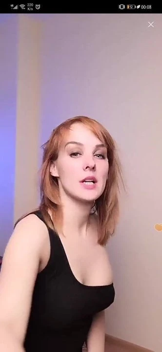 Russian girl dancing sexy in fishnets