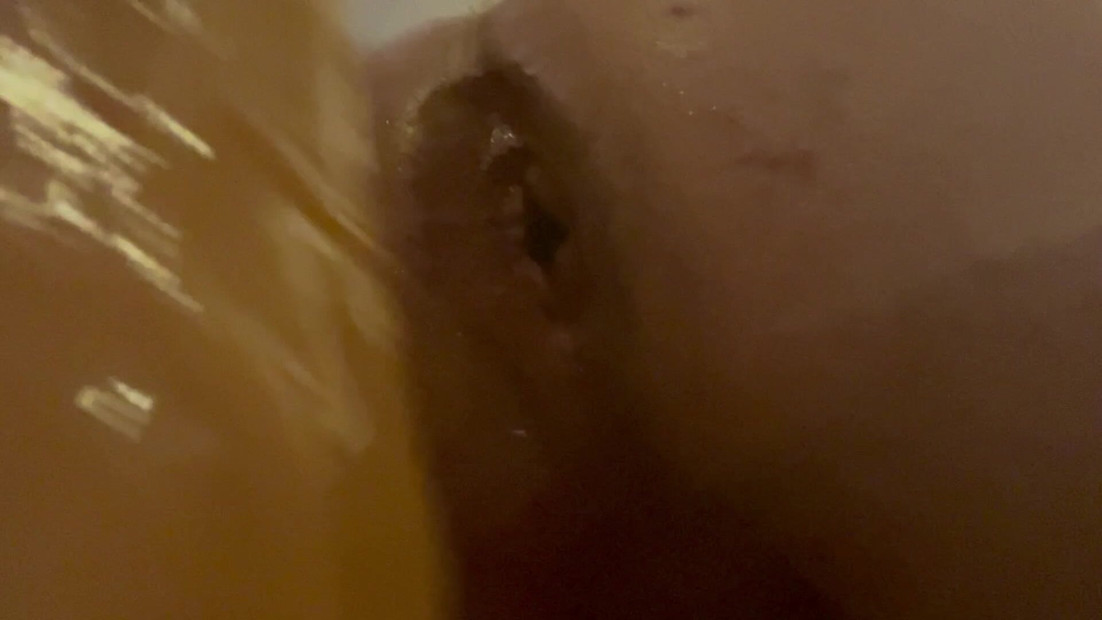 Slut rides dildo like his life depends on it