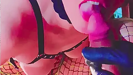 A Nighthore with 2 Phat Lips and thick Cum Stringers