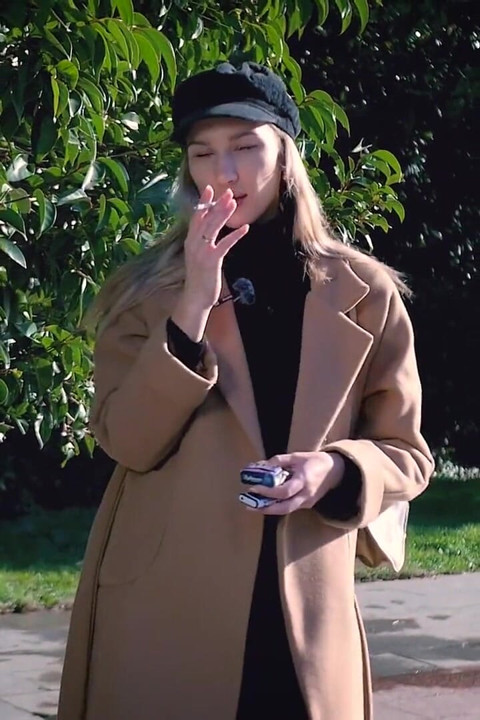 Outdoors Smoking with Beaty Russian Girl 2