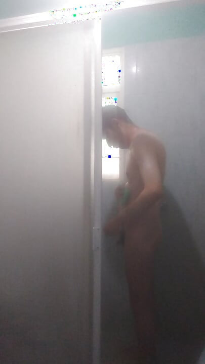 Me taking a shower