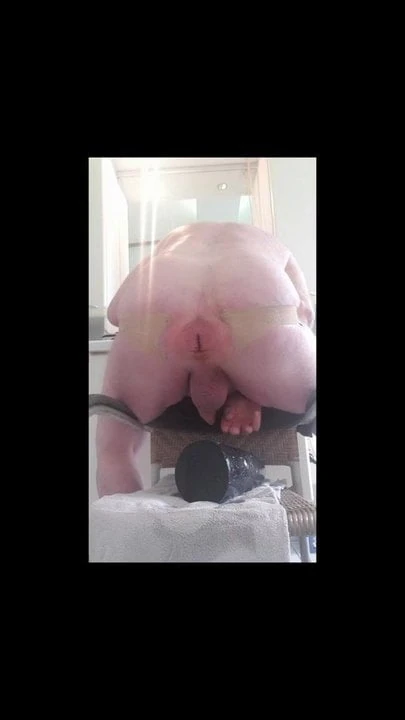 Real body orgasm sitting on my biggest monster dildo