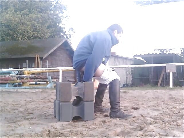 Dildo on the riding pad
